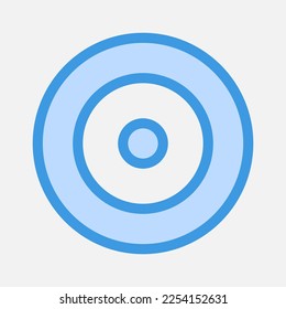 Icono de grabación en azul sobre la cámara, uso para presentación de aplicaciones móviles del sitio web