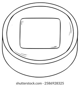 record icon illustration hand drawn outline vector