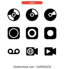 record icon isolated sign symbol vector illustration - high quality black style vector icons
