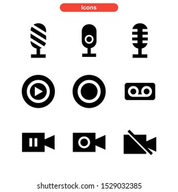 record icon isolated sign symbol vector illustration - high quality black style vector icons
