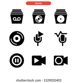 record icon isolated sign symbol vector illustration - high quality black style vector icons
