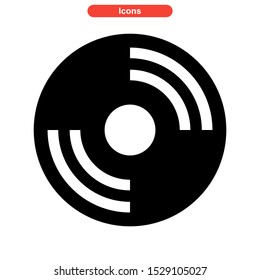 record icon isolated sign symbol vector illustration - high quality black style vector icons
