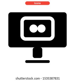 record icon isolated sign symbol vector illustration - high quality black style vector icons
