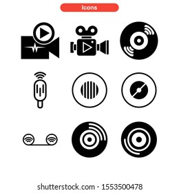 record icon isolated sign symbol vector illustration - Collection of high quality black style vector icons
