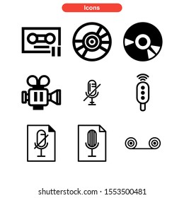 record icon isolated sign symbol vector illustration - Collection of high quality black style vector icons
