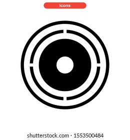 record icon isolated sign symbol vector illustration - high quality black style vector icons
