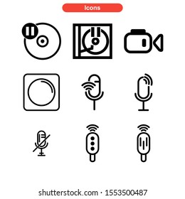 record icon isolated sign symbol vector illustration - Collection of high quality black style vector icons
