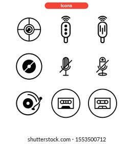 record icon isolated sign symbol vector illustration - Collection of high quality black style vector icons
