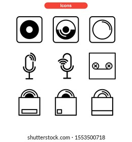 record icon isolated sign symbol vector illustration - Collection of high quality black style vector icons
