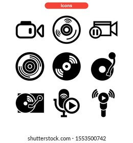 record icon isolated sign symbol vector illustration - Collection of high quality black style vector icons
