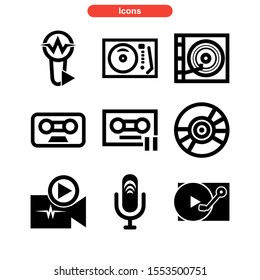record icon isolated sign symbol vector illustration - Collection of high quality black style vector icons
