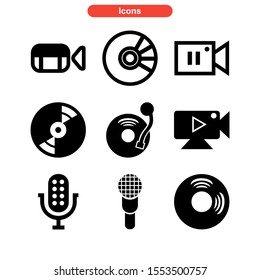 record icon isolated sign symbol vector illustration - Collection of high quality black style vector icons
