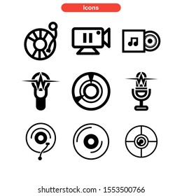 record icon isolated sign symbol vector illustration - Collection of high quality black style vector icons
