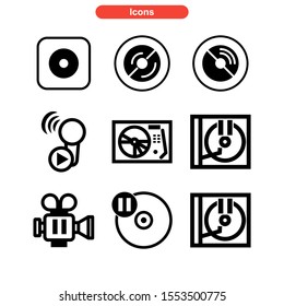 record icon isolated sign symbol vector illustration - Collection of high quality black style vector icons
