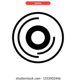 record icon isolated sign symbol vector illustration - high quality black style vector icons
