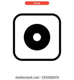 record icon isolated sign symbol vector illustration - high quality black style vector icons
