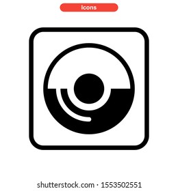 record icon isolated sign symbol vector illustration - high quality black style vector icons
