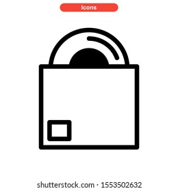 record icon isolated sign symbol vector illustration - high quality black style vector icons
