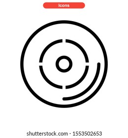 record icon isolated sign symbol vector illustration - high quality black style vector icons
