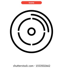 record icon isolated sign symbol vector illustration - high quality black style vector icons
