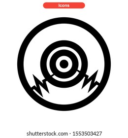 record icon isolated sign symbol vector illustration - high quality black style vector icons
