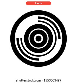 record icon isolated sign symbol vector illustration - high quality black style vector icons
