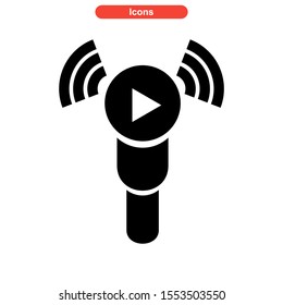 record icon isolated sign symbol vector illustration - high quality black style vector icons
