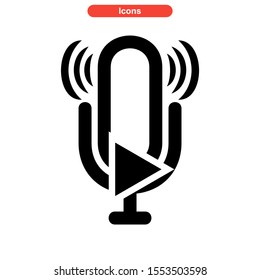 record icon isolated sign symbol vector illustration - high quality black style vector icons
