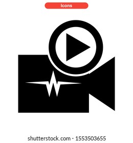 record icon isolated sign symbol vector illustration - high quality black style vector icons
