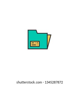 record icon line design. Business icon vector illustration