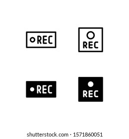 Record Icon Logo Vector Symbol