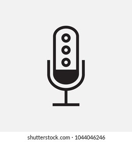 record icon, microphone symbol vector