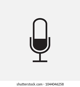 record icon, microphone symbol vector