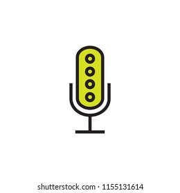 record icon, microphone symbol vector