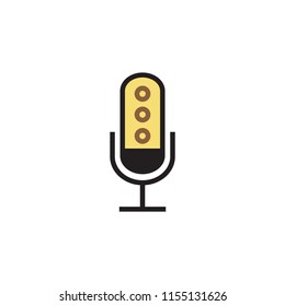 record icon, microphone symbol vector