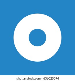 Record icon on blue background