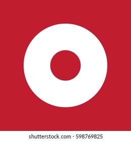 Record icon on red background