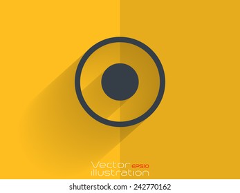 Record icon on yellow background