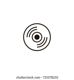 record icon. sign design