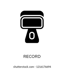 Record icon. Record symbol design from User interface collection. Simple element vector illustration on white background.