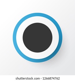 Record icon symbol. Premium quality isolated circle element in trendy style.