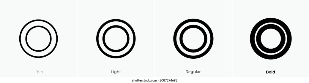 record icon. Thin, Light Regular And Bold style design isolated on white background