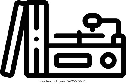 record icon. Thin Linear Style Design Isolated On White Background