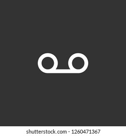 record icon vector. record sign on black background. record icon for web and app
