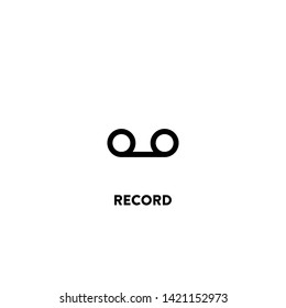 record icon vector. record sign on white background. record icon for web and app