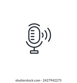record icon. vector.Editable stroke.linear style sign for use web design,logo.Symbol illustration.