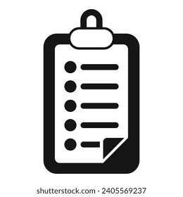 Record keeping clipboard icon simple vector. Screen plan. Desk data