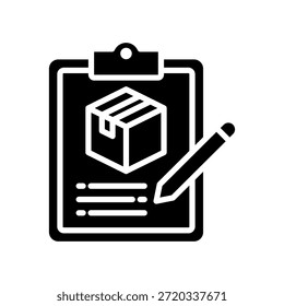 Ilustração do vetor de glifos do ícone de manutenção de registros