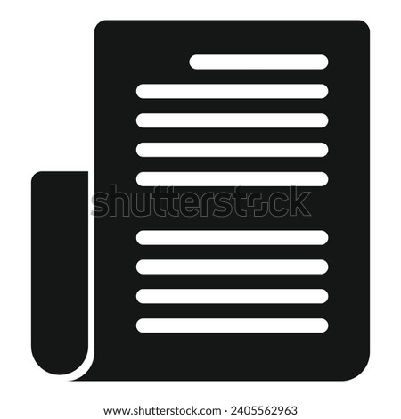 Record keeping paper icon simple vector. Billing check. Tally plan