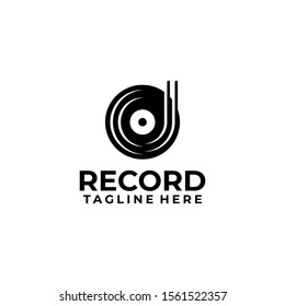 Record Logo Design Vector Template